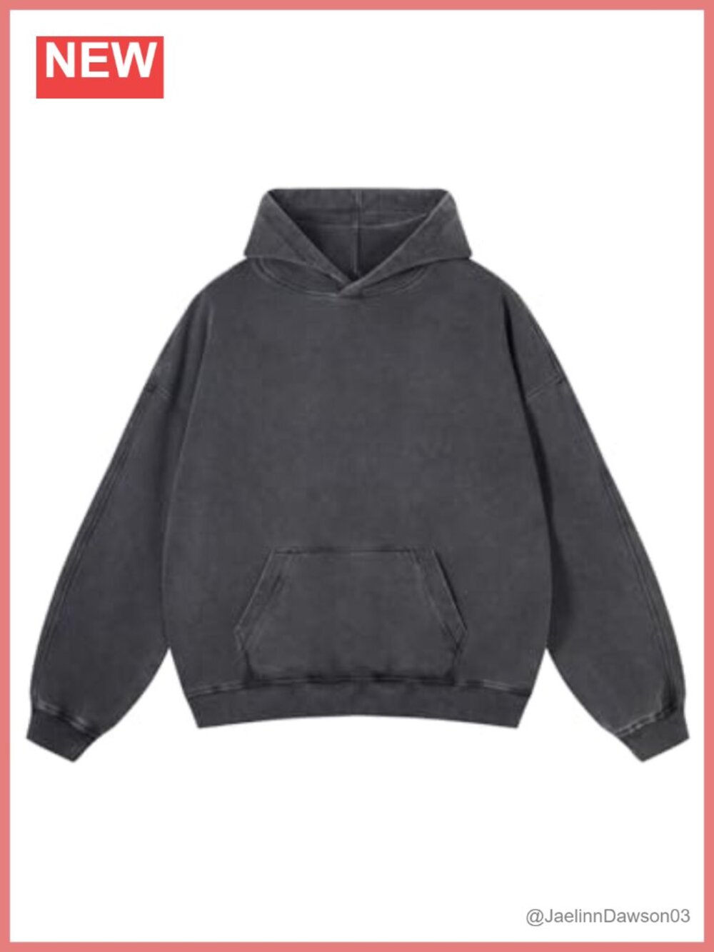Oversized Acid Wash Hoodie Pullover Cotton Vintage Sweatshirt